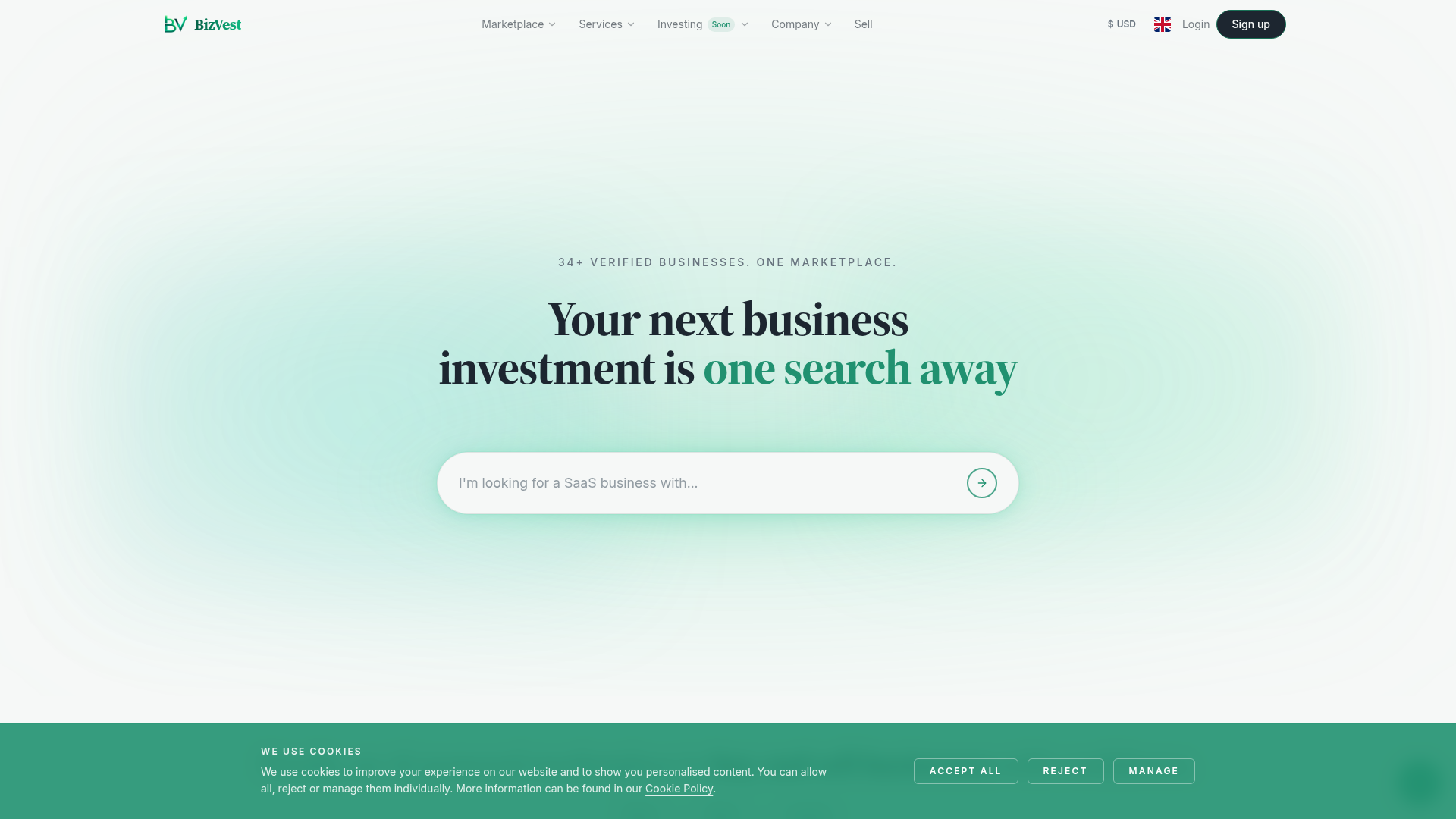 BizVest Global website